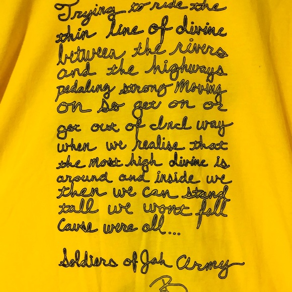 Soldiers Of Jah Army Reggae Rock 2XL Yellow Shirt - Picture 5 of 7